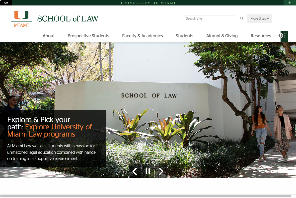 Department site platform for 40+ academic units — secondary screenshot